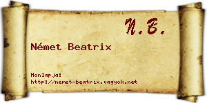 Német Beatrix névjegykártya