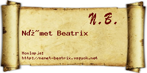 Német Beatrix névjegykártya