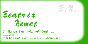 beatrix nemet business card